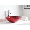 Anzzi Hollywood Deco-Glass Vessel Sink in Lustrous Red LS-AZ8124